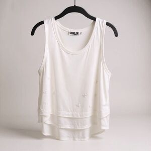CHRLDR Mock Layered Sleevless Tank Top with Star Cutouts